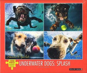 Jigsaw Puzzle Underwater Dogs Splash