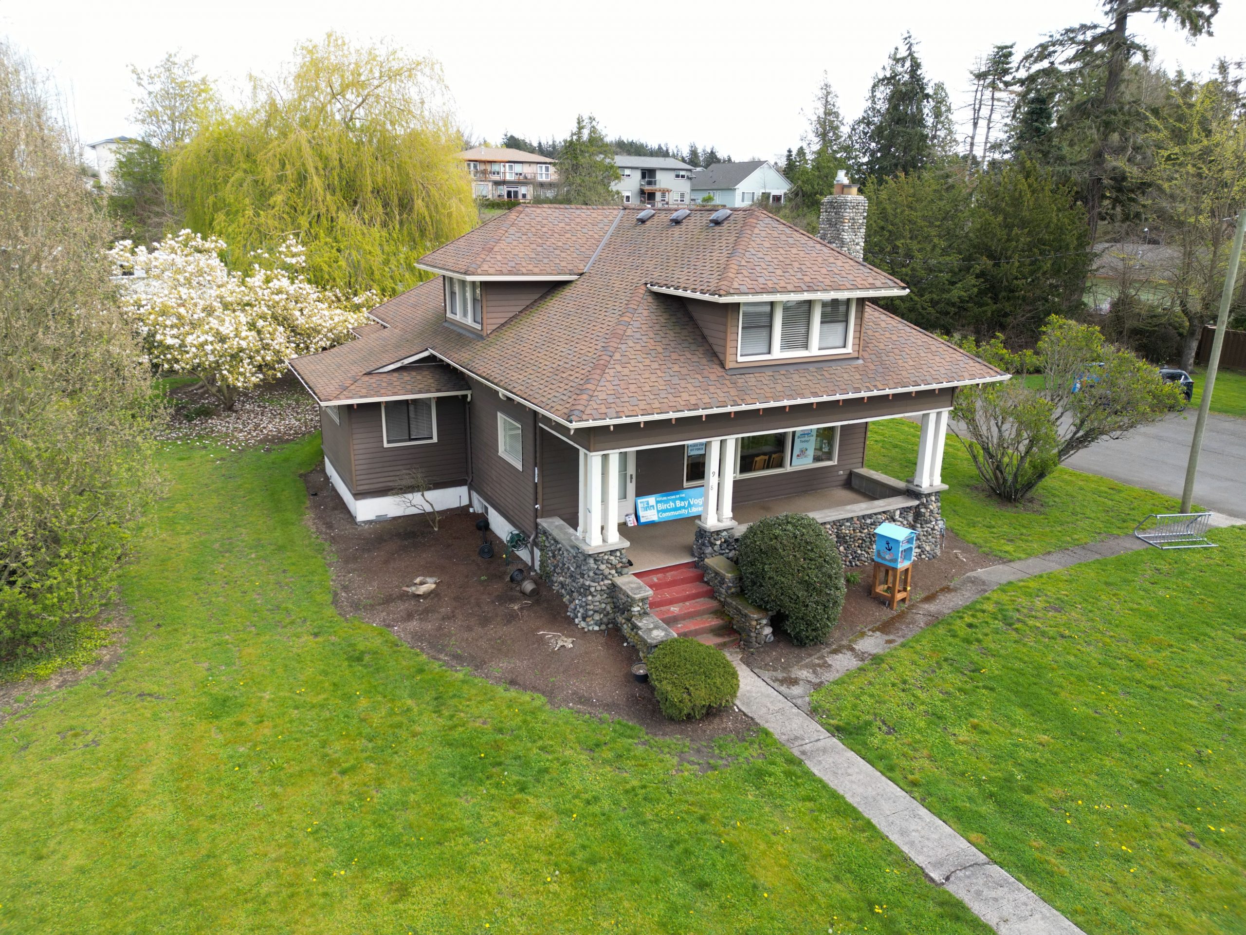 Overhead photo of Birch Bay Vogt Library building