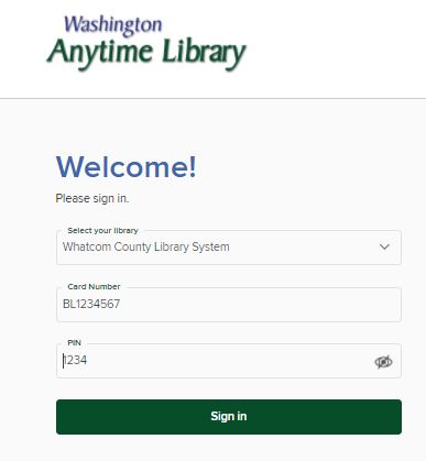 image of washington anytime library login page