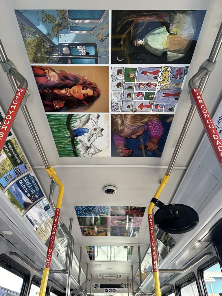 Inside view of whatcomics bus