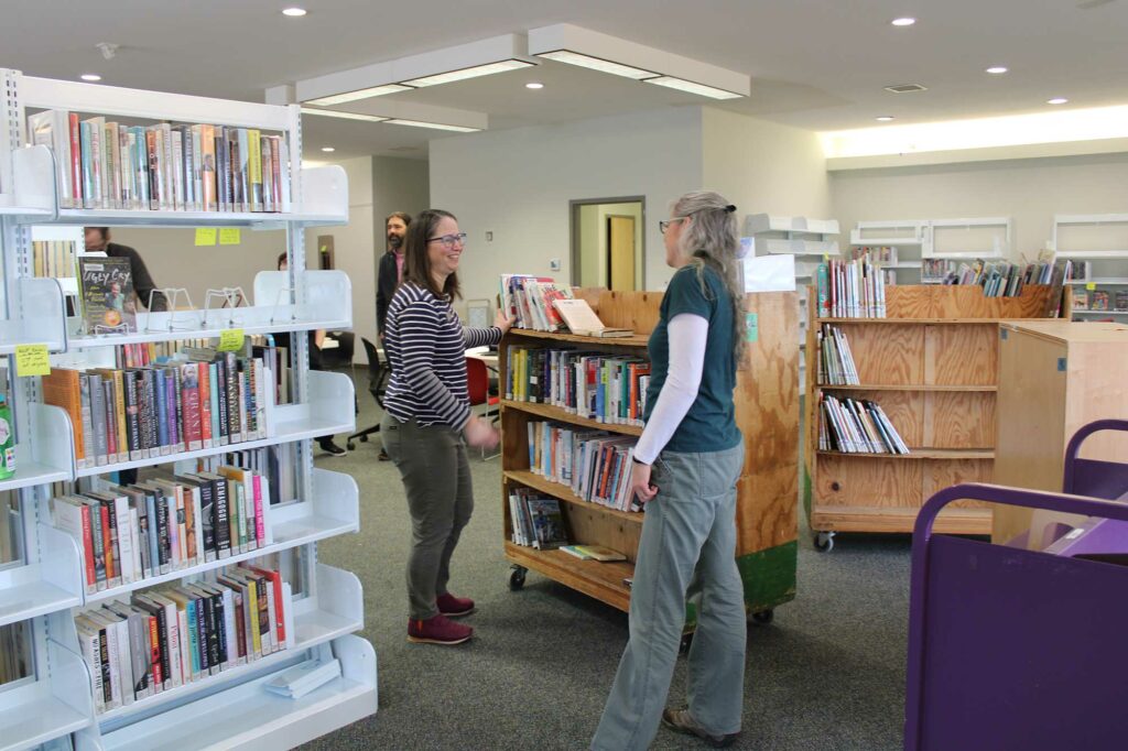 Christine and Cayla at Sumas Library