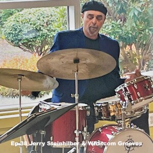 Jerry Steinhilber playing drums at the Ferndale Library