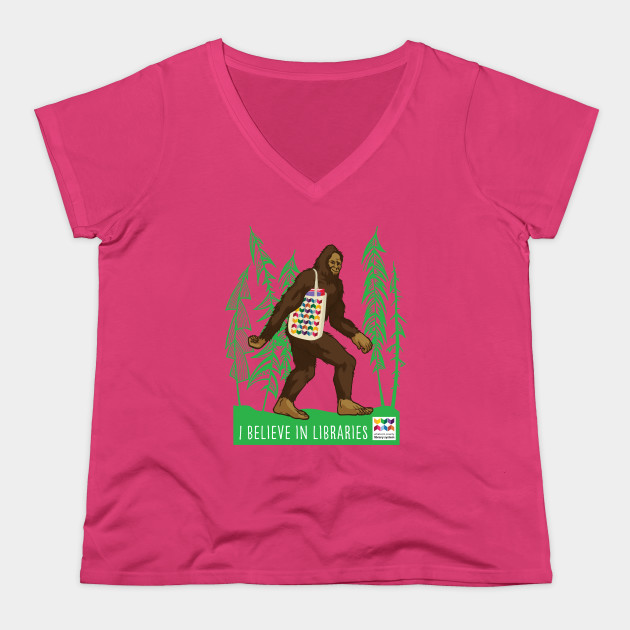 Sasquatch t shirt curvy v neck female