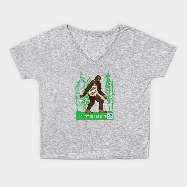 Sasquatch t shirt slouchy v neck female