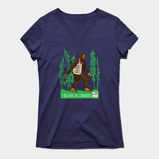 Sasquatch t shirt v neck female