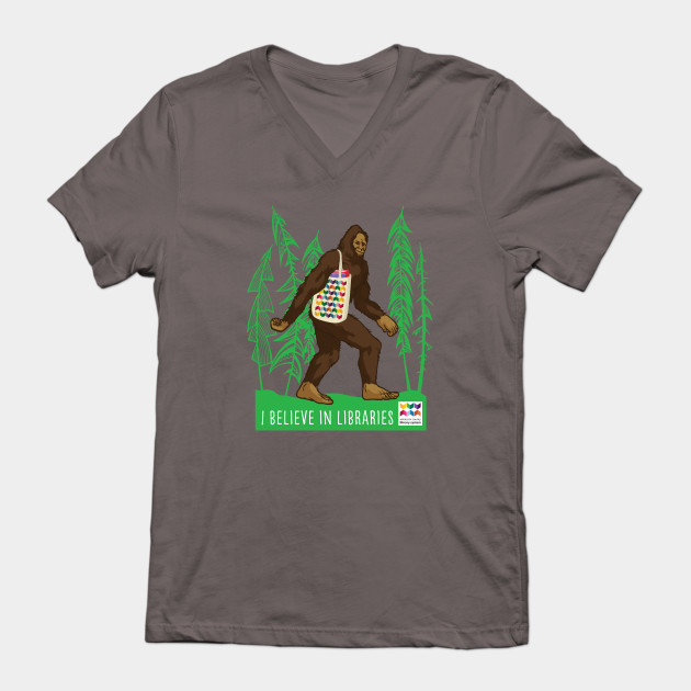 Sasquatch t shirt v neck male